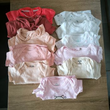 Bodies manches courtes taille 3 mois