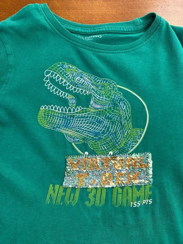 T-shirt manche longue vert in extenso 5 ans - photo numéro 6