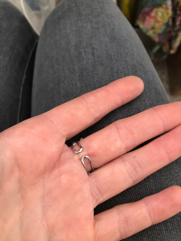 Grosse bague ajustable en acier inoxydable - photo numéro 2
