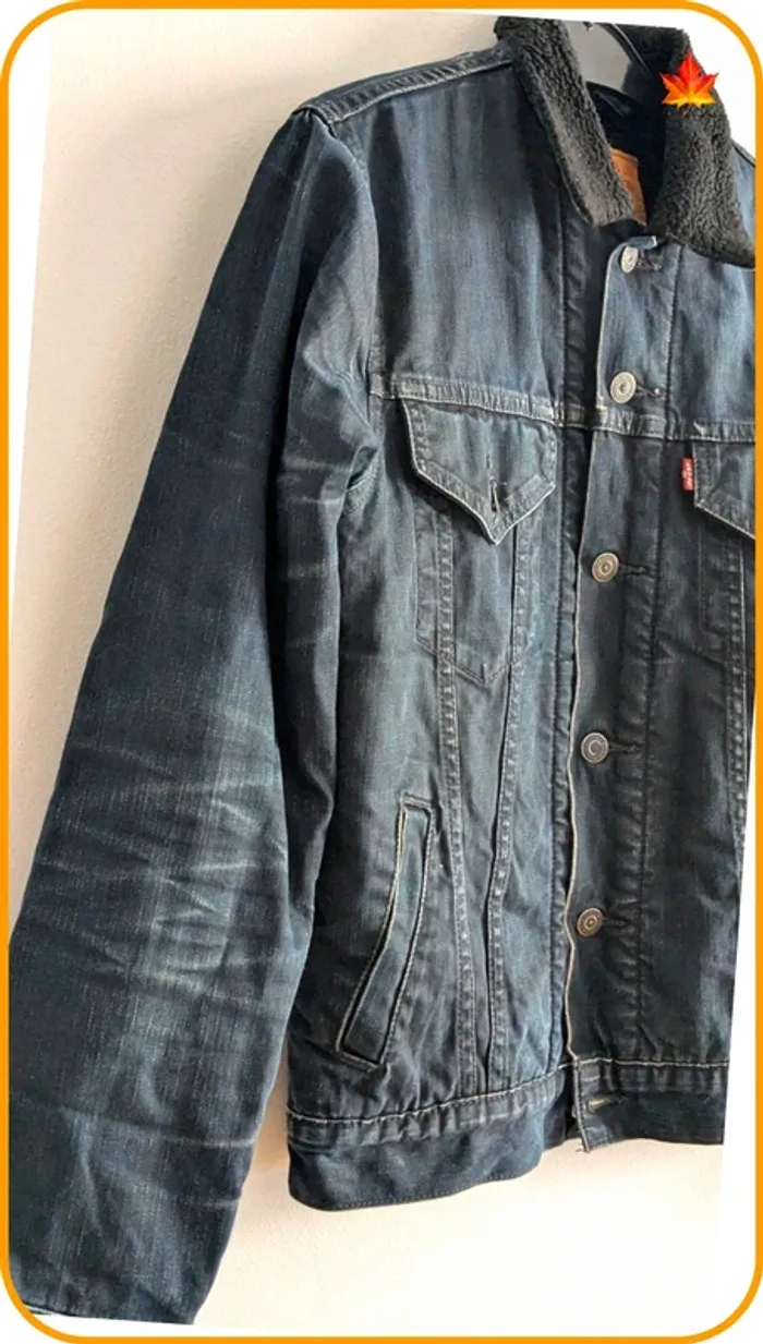 Veste en jeans doublé Levi's homme S Vintage - photo numéro 4