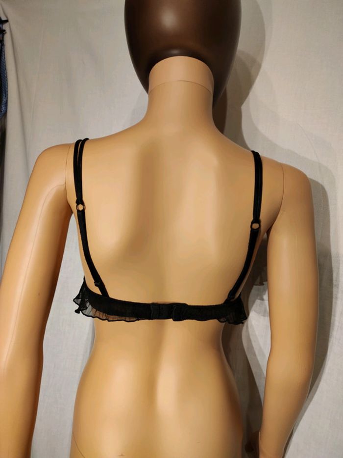 Soutien gorge à Coques Noir à froufrou _ T. 85B Eu / 70B Fr _ Darjeeling - photo numéro 12