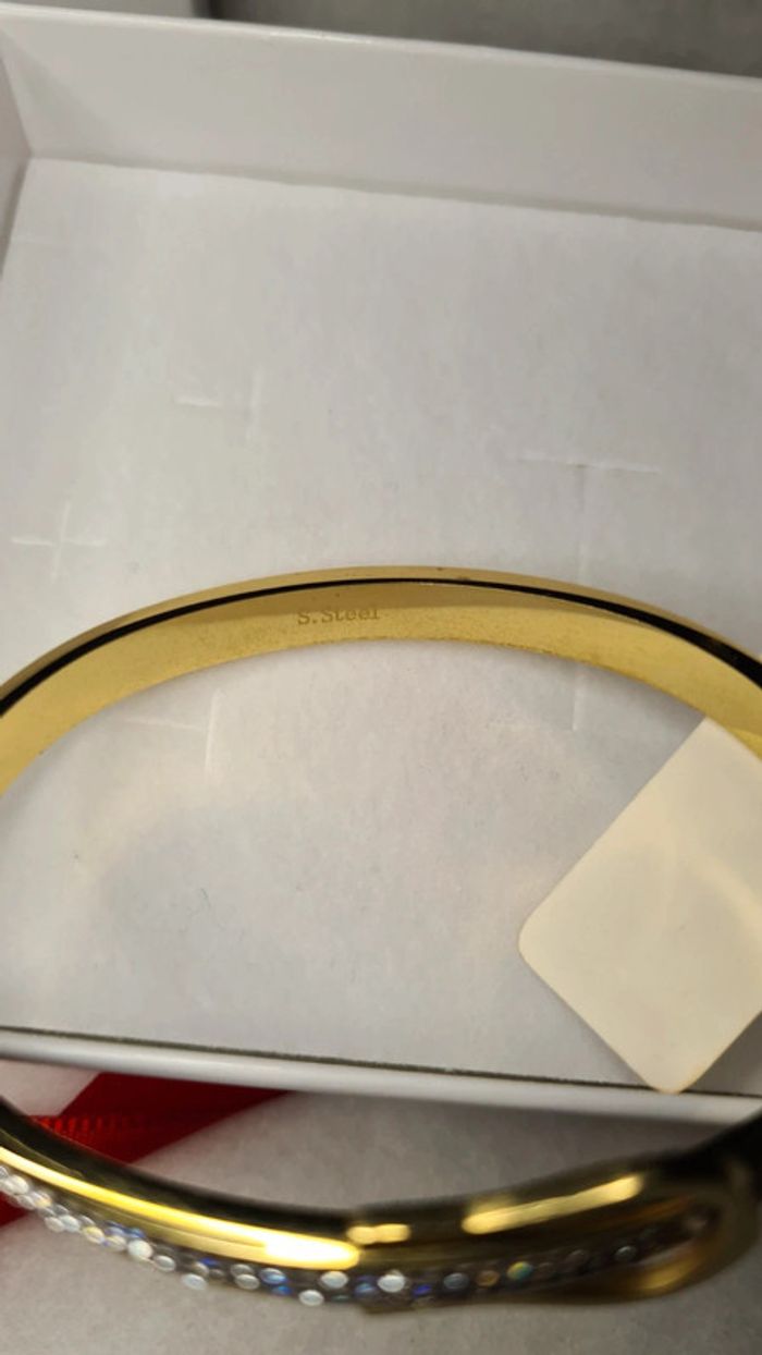 Bracelet acier inoxydable strass - photo numéro 2