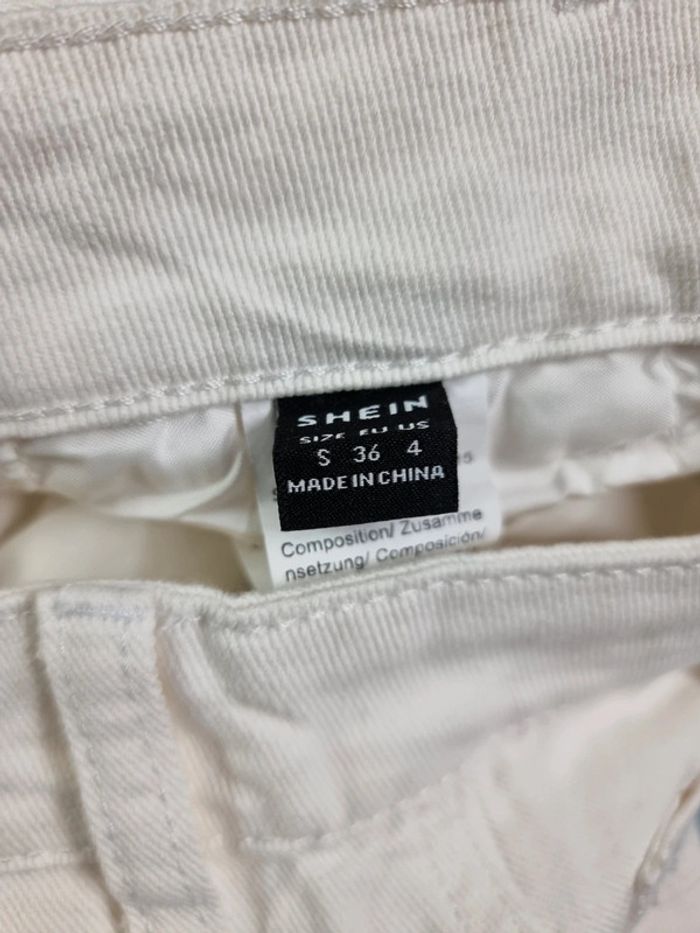 Shein jeans jambes larges blanc * taille S * - photo numéro 7