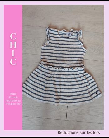Robe rayée bleu 🦄 Petit Bateau 
