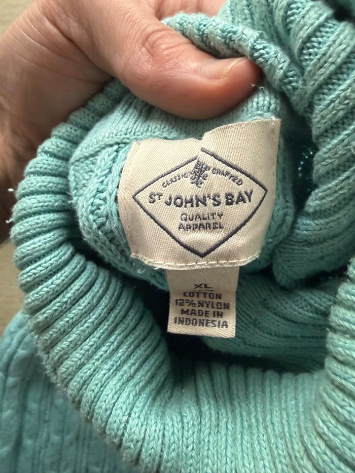 Pull Col Roulé Torsadé St John's Bay – Bleu Pastel – Taille XL - photo numéro 5