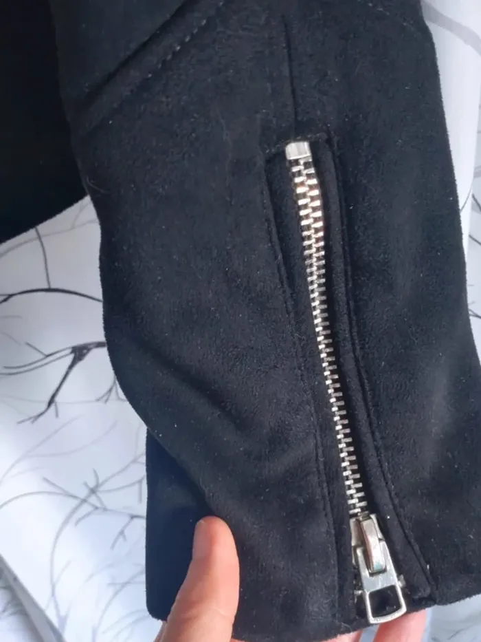 Blouson veste noire femme Zara taille L - photo numéro 4