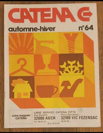Ancien catalogue Catena N°64 automne-hiver années 70 vintage