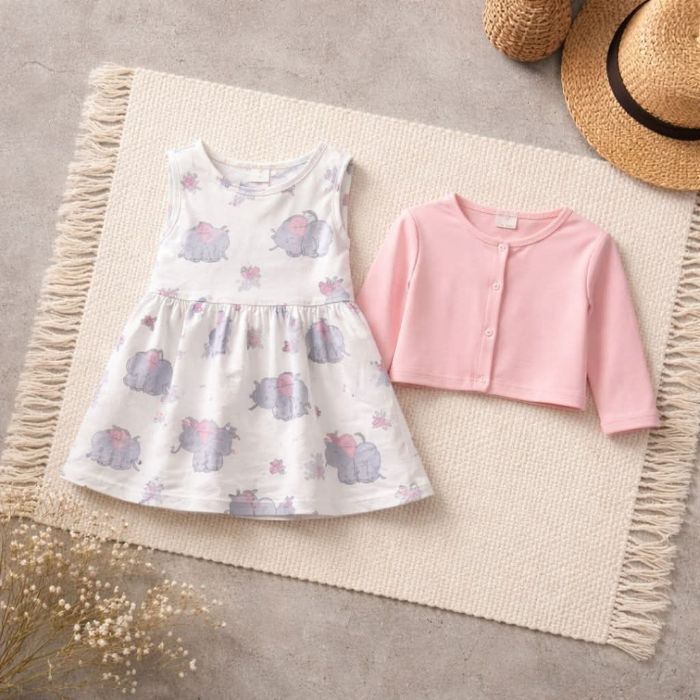 Ensemble Robe et gilet patpat 3-6 mois - photo numéro 1