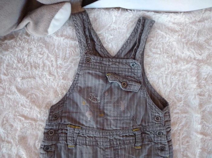 Salopette Garçon 12 mois Kitchoun 100% coton - photo numéro 3