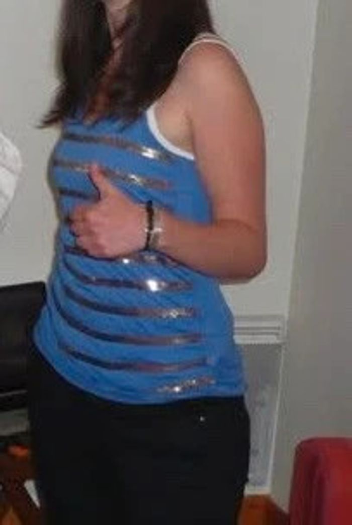 Débardeur bleu sequins dorés – Jennyfer Rebel Sailor – Taille S - photo numéro 7