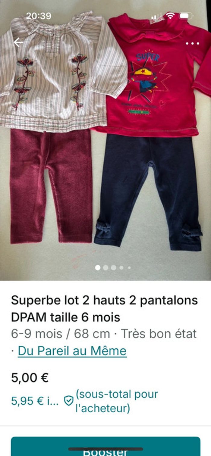 Superbe lot de 35 articles 6 mois plusieurs marques - photo numéro 6