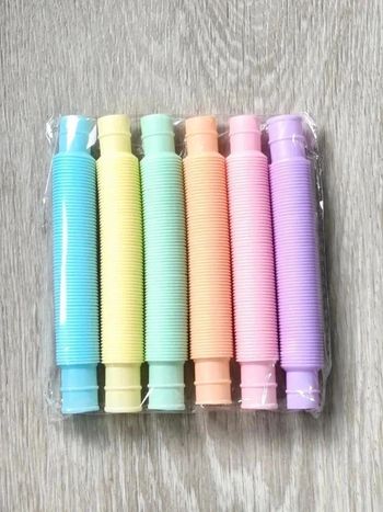 6 tubes sensoriels étirables couleurs pastels