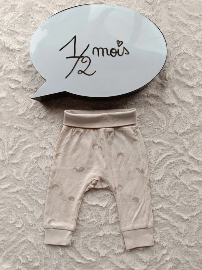 Sarouel legging Mixte 1/2 mois hérisson H&M coton bio