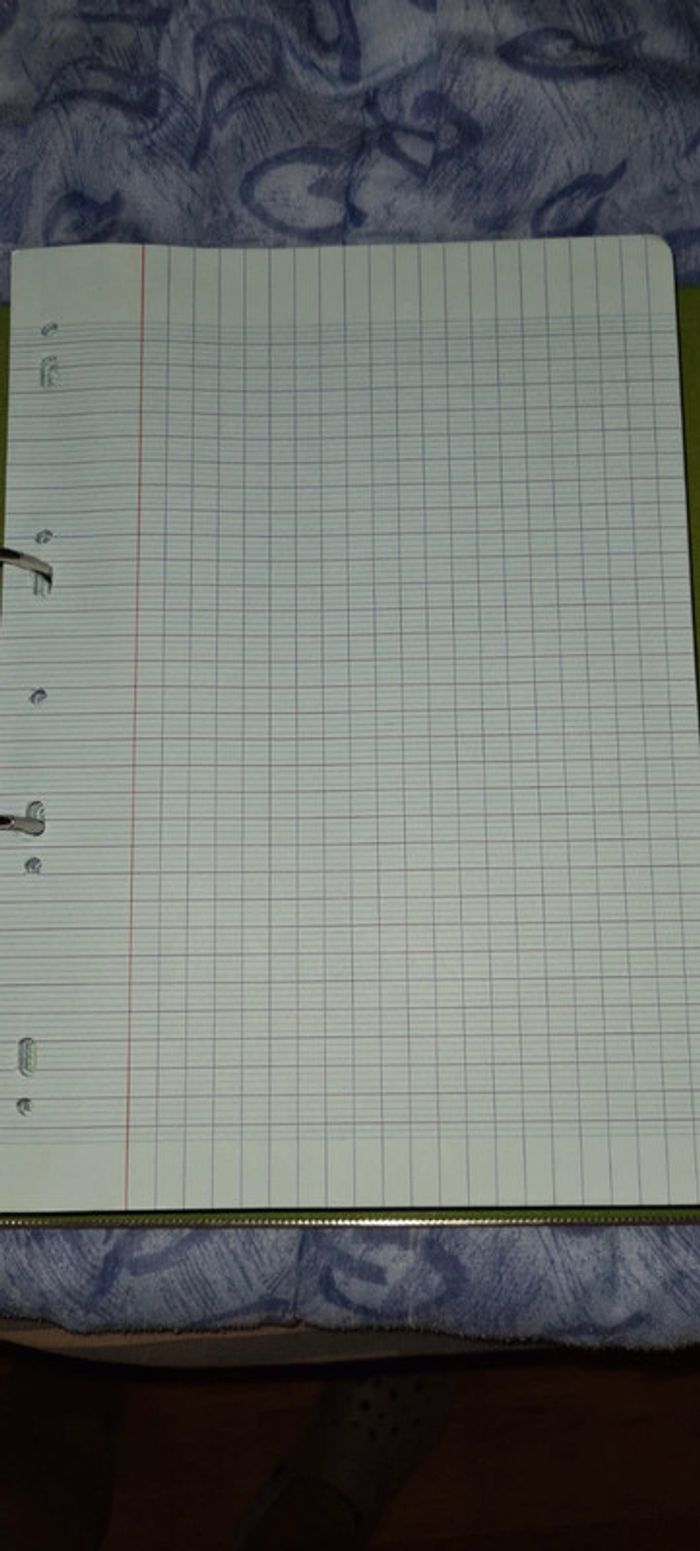 Feuilles simples à gros carreaux bleues ou vertes - photo numéro 2