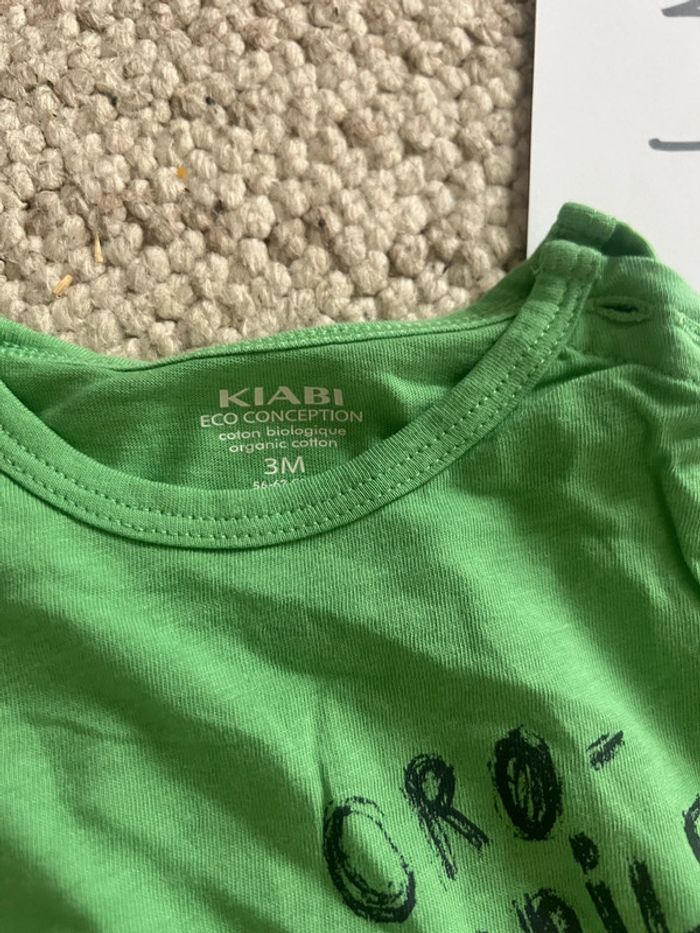 Lot tee shirt vert 3 mois - photo numéro 6