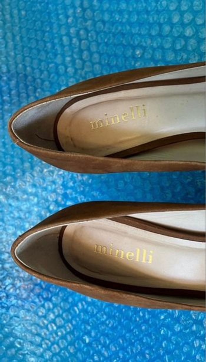 Escarpins couleur camel Minelli pointure 37 - photo numéro 3