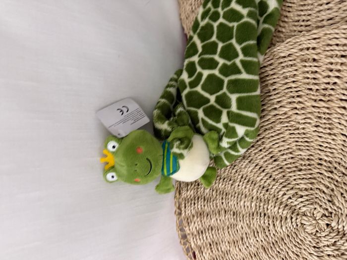 Doudou Grenouille mouchoir vert blanc SHIMA - photo numéro 2