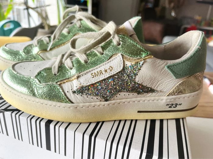 Baskets basses ALE vert / blanc pointure 37 - photo numéro 3