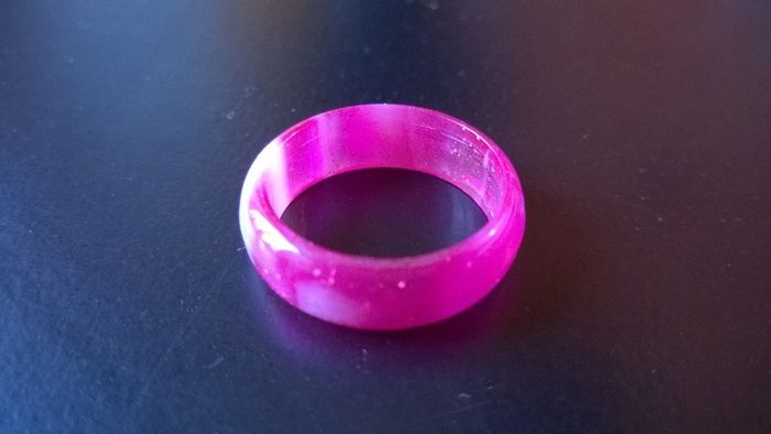 Bague rose palettée