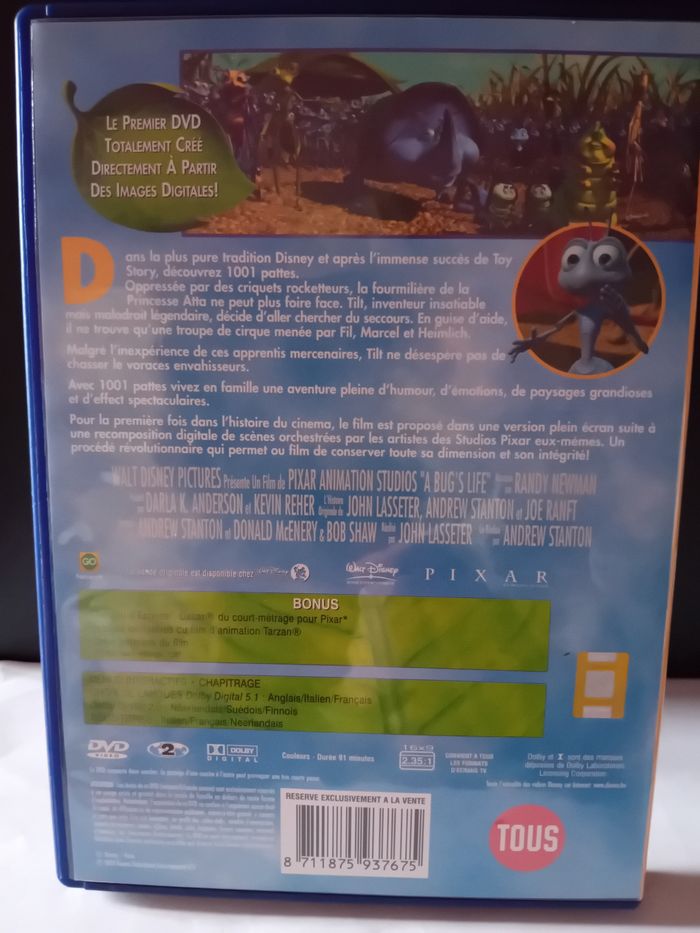 Dvd disney pixar. 1001 pattes. Bon etat - photo numéro 2