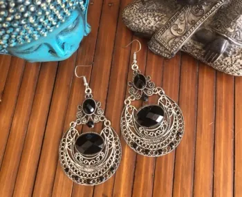 🖤Boucles d’oreilles bohèmes indiennes indian bohemian dangling earrings🖤
