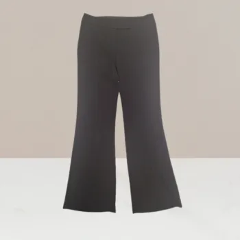 Pantalon jambes larges en toile noir - Manoukian - Taille 36