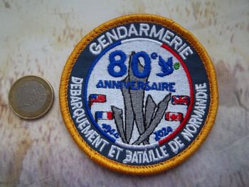 écusson militaire 80 éme anniversaire D-Day Normandie