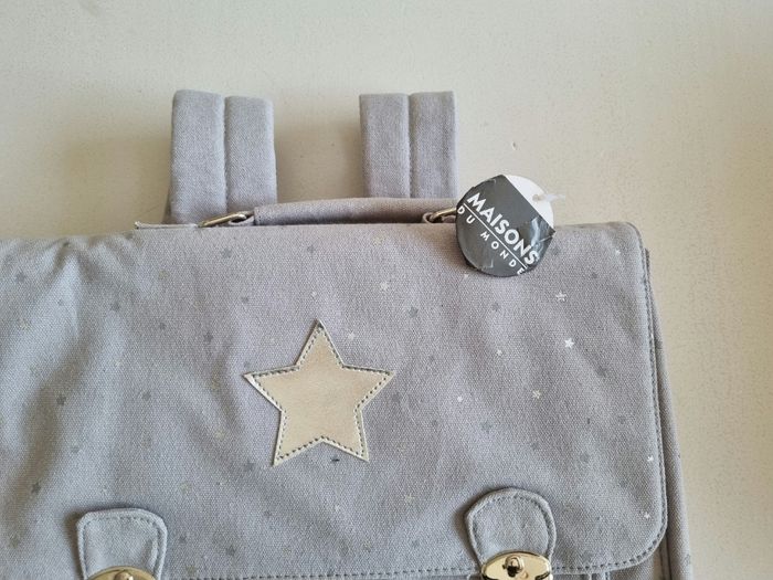 Cartable gris avec étoiles Maison du Monde neuf - photo numéro 4