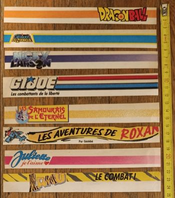 Lot de 8 anciens encarts plastifiés Club Dorothée vintage