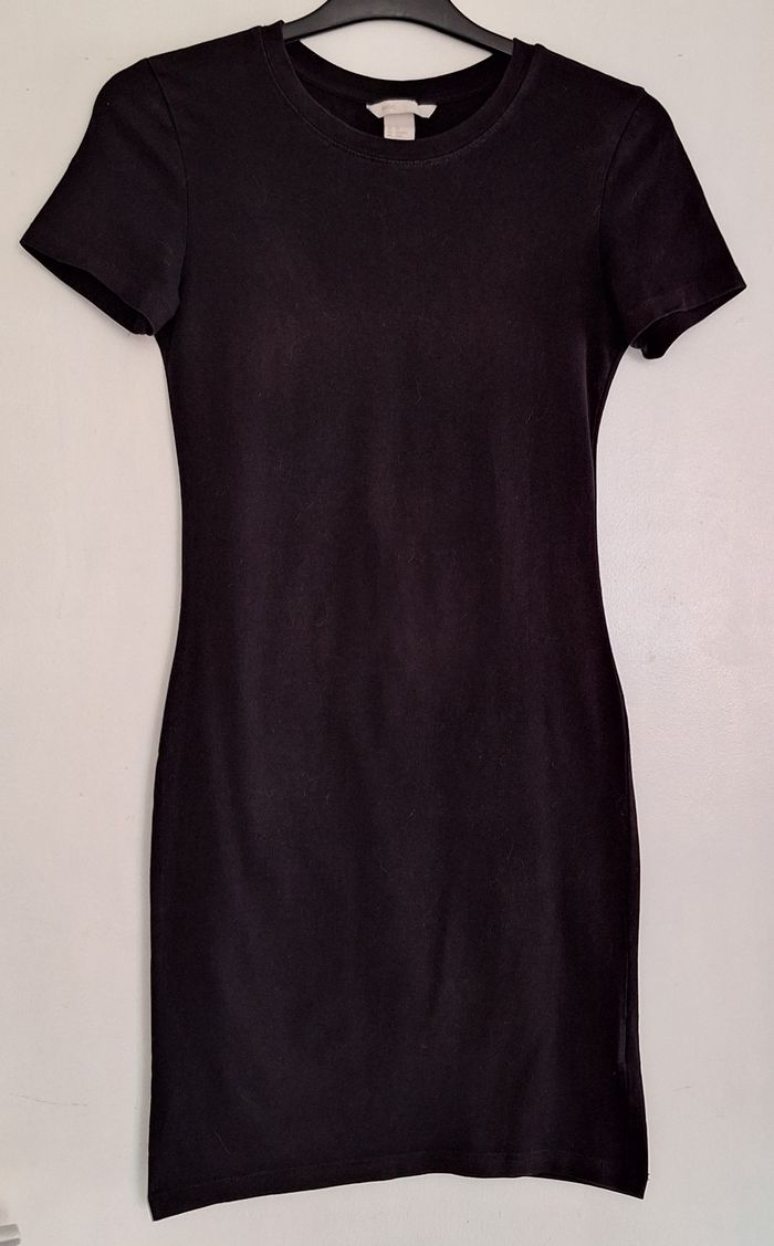 Chemise de nuit simple noire unie