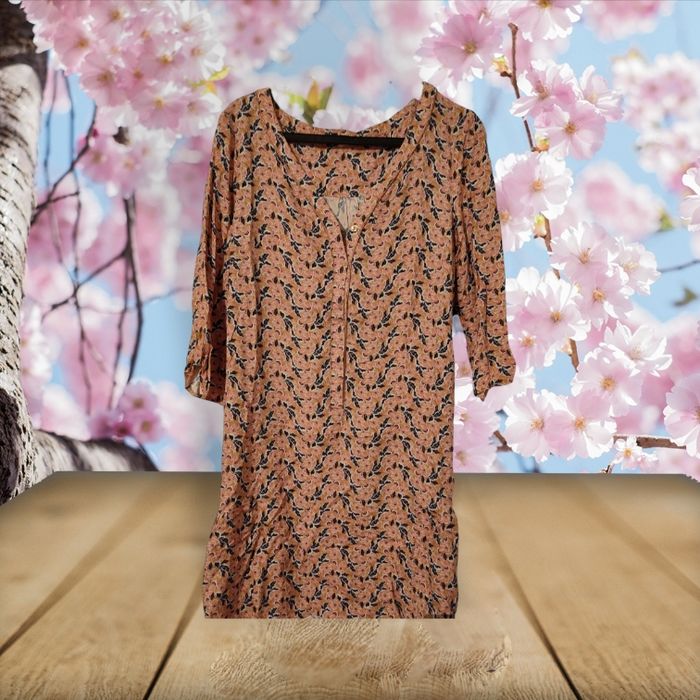 Robe fleuris été femme manches 3/4 taille M - photo numéro 2