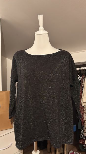 Pull noir à paillettes Julie TU