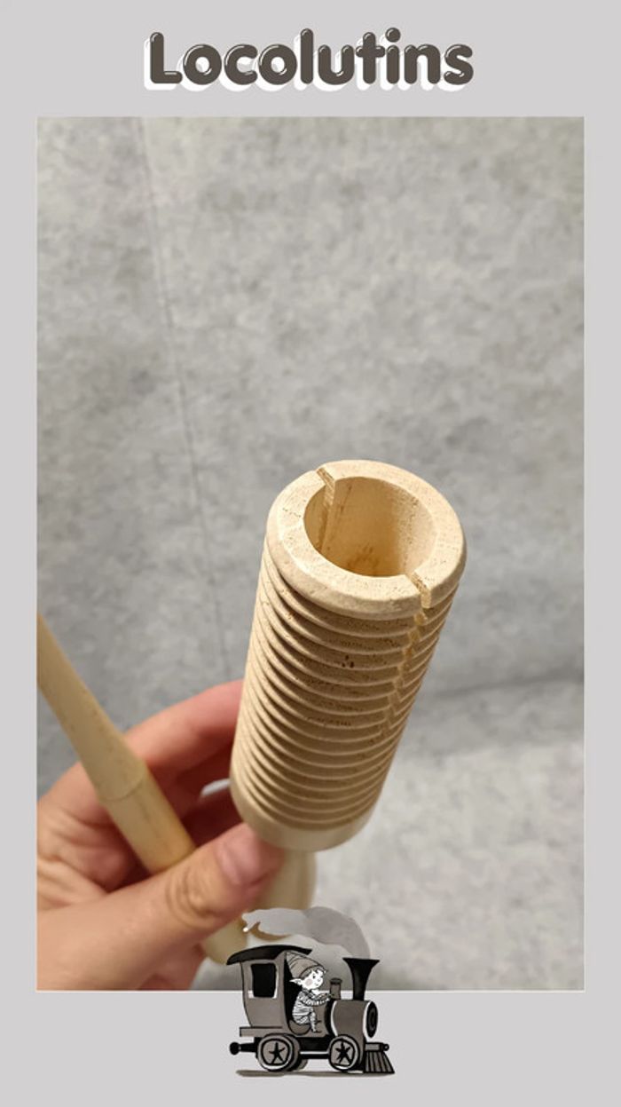 🚂 Guiro en bois – instrument de musique pour enfant - photo numéro 4