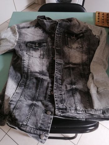 Veste en jean grise