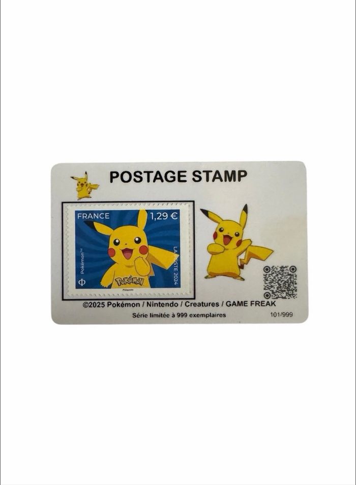 Carte Pokémon Pikachu Stamp Card Timbre – PVC Edition Limitée /999 Collection Fan Neuf - photo numéro 3