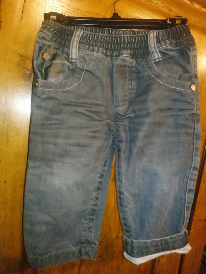 Jean noir et gris IKKS 12 mois doublé