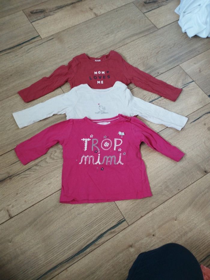 Lot de t-shirt fille 12 mois