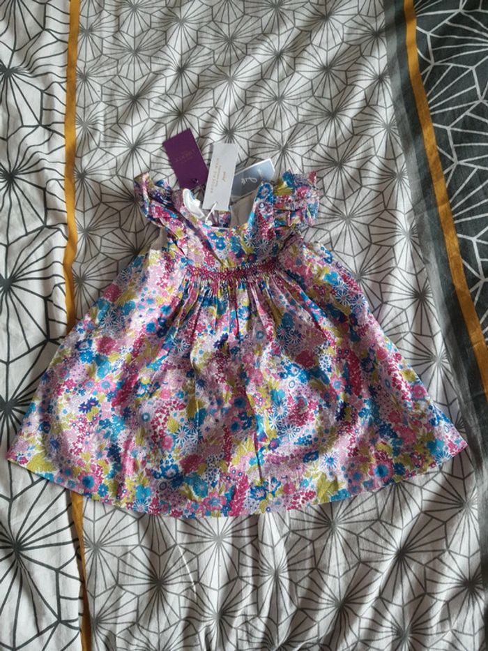 Robe en coton Liberty Jacadi taille 6 mois neuf avec étiquettes
