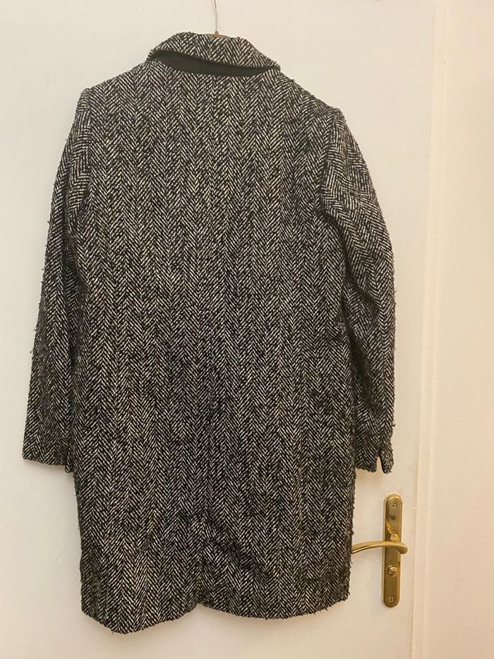 Manteau noir chiné blanc - photo numéro 2