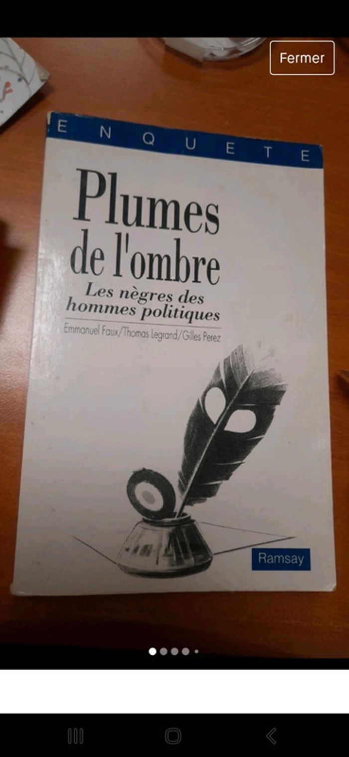 Livre Plume de l'ombre