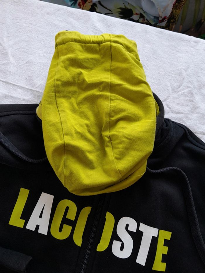 Vest sweat capuche fermeture Lacoste taille 6 - photo numéro 7