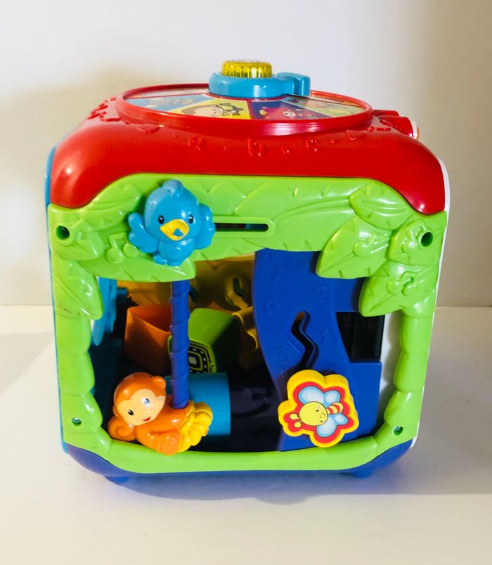 vtech super cube des découvertes multi-activités éveil bébé motricité fine trieur formes 9-36 mois lot SOP77 - photo numéro 3