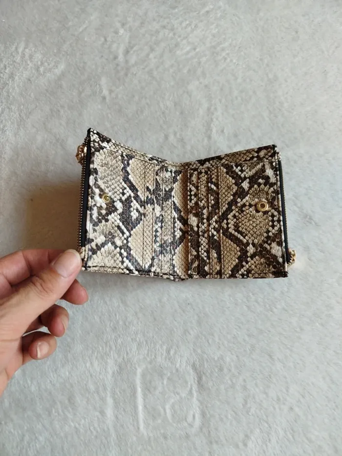 Porte cartes en synthétique façon serpent - photo numéro 2