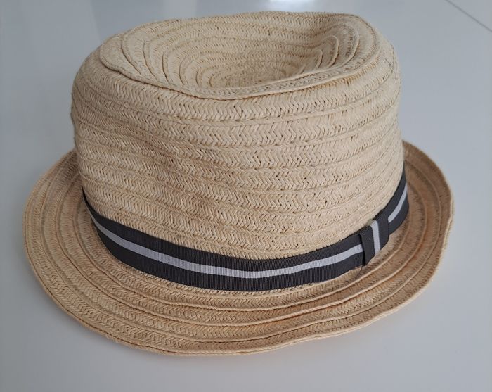 Chapeau paille bébé garçon d.48 cm BE - photo numéro 5