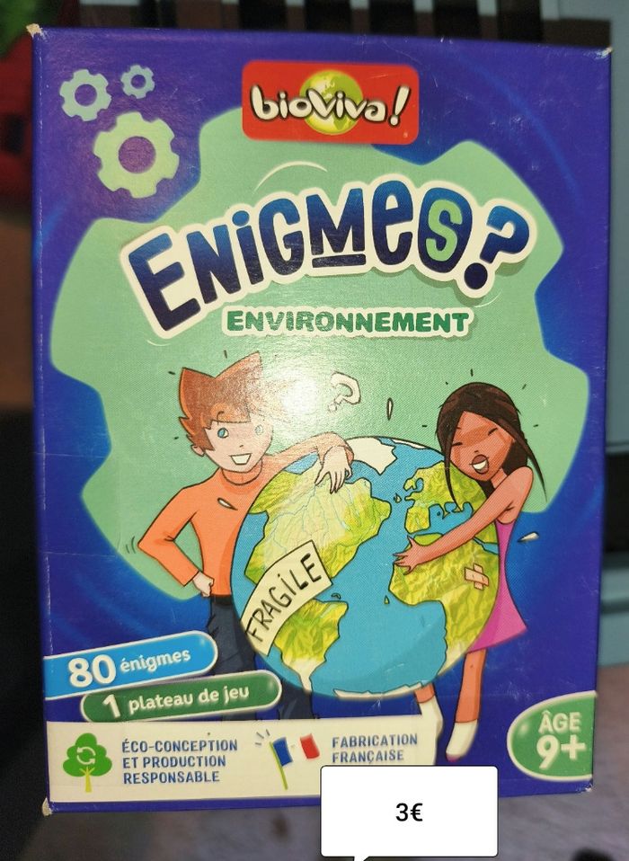 Jeu enigmes environnement