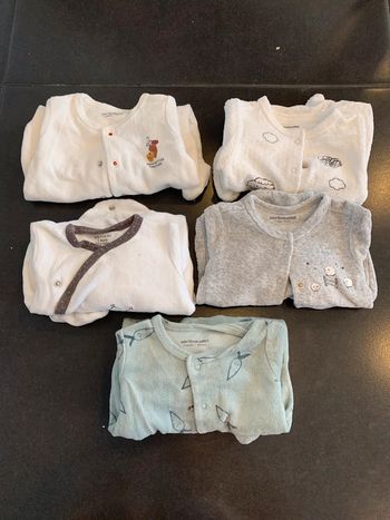Lot pyjamas d’hiver 1 mois