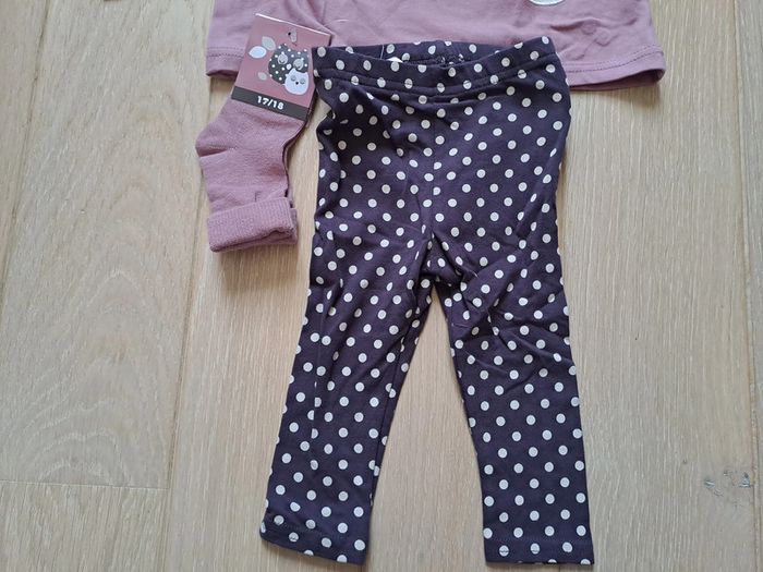 Ensemble violet fille thème hibou 12M - neuf - photo numéro 6