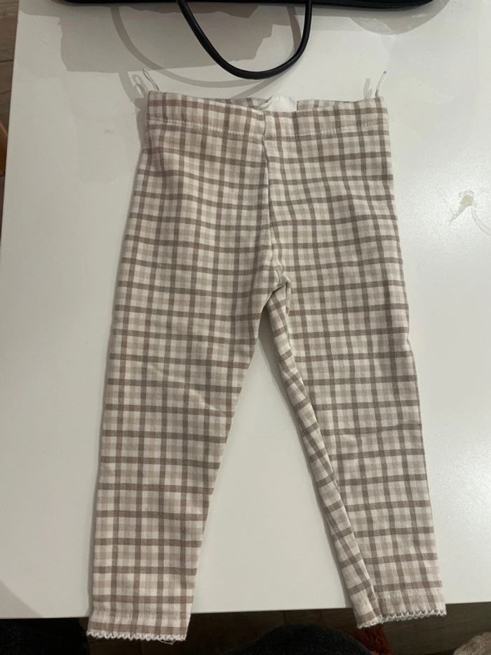 Pantalon legging à carreaux 12 mois