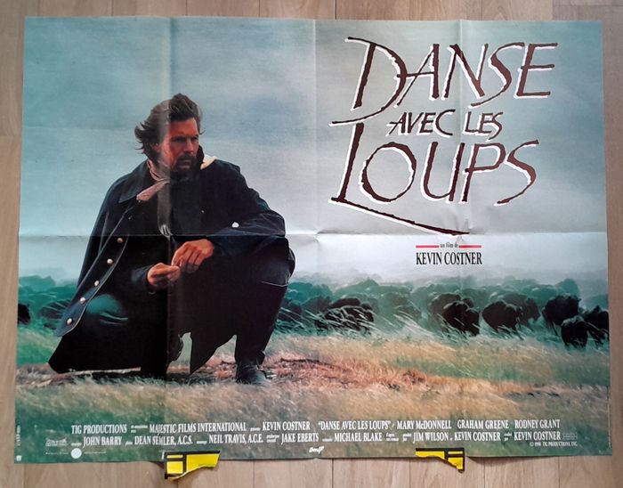 Grande affiche horizontale film cinéma Danse avec les Loups Kevin Costner - photo numéro 2