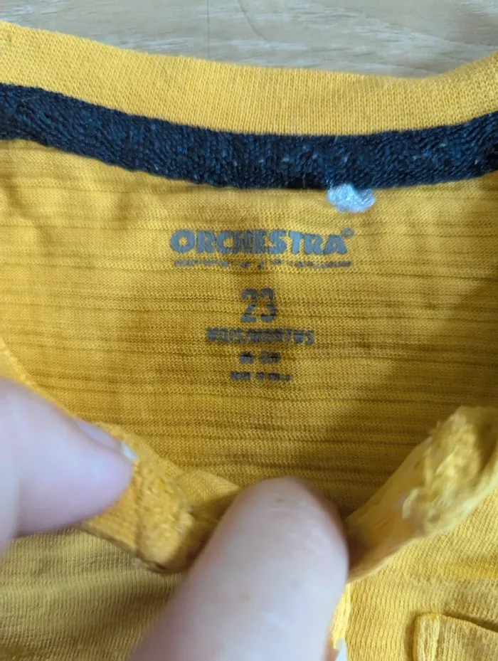 T-shirt manches courtes jaune Orchestra 23 mois - photo numéro 3